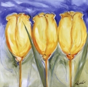 3 Yellow Tulips - Art Print by Alfred Gockel | Movie Poster Prints from Posterazzi