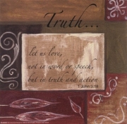 "Words to Live By, Dcortruth" - Art Print by Debbie DeWitt | Movie Poster Prints from Posterazzi