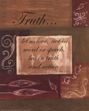 "Words to Live By, Dcortruth" - Art Print by Debbie DeWitt | Movie Poster Prints from Posterazzi