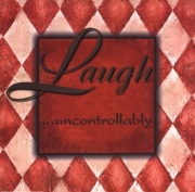 "WTLB, Harlequin Orange.Laugh uncontrollably" - Art Print by Debbie DeWitt | Movie Poster Prints from Posterazzi