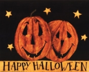 Dan Dipaolo Happy Halloween Pumpkins 8.00 x 10.00 Poster Print