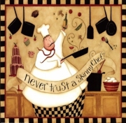 Dan Dipaolo Kitchen Favorites: Skinny Chef 12 x 12 Poster Print