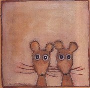 Herve Maury - Deux souris Size 11.75x11.75 - Art Print by Herve Maury | Movie Poster Prints from Posterazzi