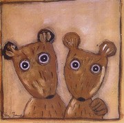 Herve Maury - Deux Oursons II Size 11.75x11.75 - Art Print by Herve Maury | Movie Poster Prints from Posterazzi