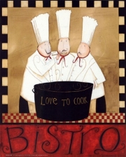 3 Chefs Soup Bistro 1 - Art Print by Dan Dipaolo | Movie Poster Prints from Posterazzi