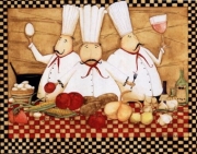 3 Chefs at Work - Art Print by Dan Dipaolo | Movie Poster Prints from Posterazzi
