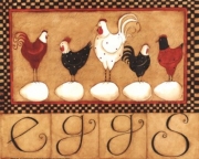 Eggs in a row - Art Print by Dan Dipaolo | Movie Poster Prints from Posterazzi