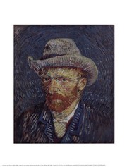 "Self-Portrait with Grey Felt Hat, Paris, c.1887" - Art Print by Vincent Van Gogh | Movie Poster Prints from Posterazzi