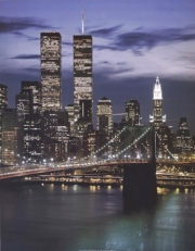 Wtc With Brooklyn Bridge - Art Print | Movie Poster Prints from Posterazzi