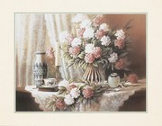 Carnations with Candle - Art Print by T.C. Chiu | Movie Poster Prints from Posterazzi