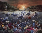 Water Scene - Art Print by T.C. Chiu | Movie Poster Prints from Posterazzi