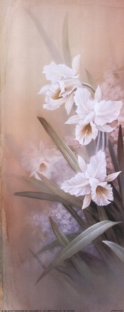 Butterfly and Iris Panel - Art Print by T.C. Chiu | Movie Poster Prints from Posterazzi
