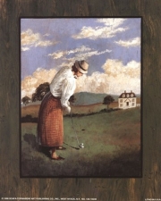 Victorian Golfer - Woman - Art Print by T.C. Chiu | Movie Poster Prints from Posterazzi