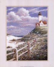 Lighthouse with Fence - Art Print by T.C. Chiu | Movie Poster Prints from Posterazzi