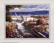 Path With Beach Chairs - Art Print by T.C. Chiu | Movie Poster Prints from Posterazzi