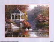 Swans in Parkscape - Art Print by T.C. Chiu | Movie Poster Prints from Posterazzi
