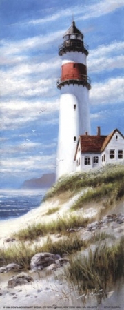 Lighthouse on Cliff - Art Print by T.C. Chiu | Movie Poster Prints from Posterazzi