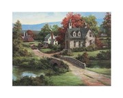 T.c. Chiu - Stone Bridge with Church Size 8x10 - Art Print by T.C. Chiu | Movie Poster Prints from Posterazzi