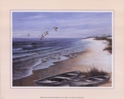 Deserted Beach / Seagulls - Art Print by T.C. Chiu | Movie Poster Prints from Posterazzi