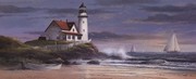 Lighthouse at Dusk - Art Print by T.C. Chiu | Movie Poster Prints from Posterazzi