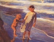 Children on the Beach - Art Print by Joaqu??n Sorolla Bastida | Movie Poster Prints from Posterazzi