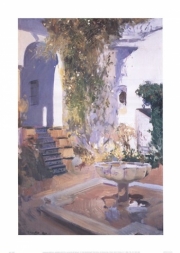 "Garden Grotto, Alcazar de Seville" - Art Print by Joaqu??n Sorolla Bastida | Movie Poster Prints from Posterazzi