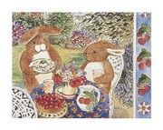 Bunnies Dining - Art Print | Movie Poster Prints from Posterazzi