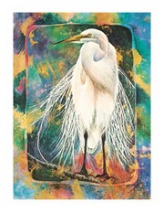 Egret II - Art Print by Pat Woodworth | Movie Poster Prints from Posterazzi