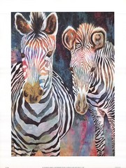 Zebras - Art Print by Pat Woodworth | Movie Poster Prints from Posterazzi