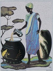 Mastrangelo - Silhouette in Blue Size 6x8 - Art Print by Judy Mastrangelo | Movie Poster Prints from Posterazzi