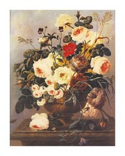 "Roses, Carnations, Convolvuli" - Art Print by Johann Dreschler | Movie Poster Prints from Posterazzi