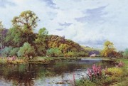 Summer Morning on Thames - Art Print by Alfred De Breanski | Movie Poster Prints from Posterazzi