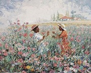 Girls in Meadow - Art Print | Movie Poster Prints from Posterazzi