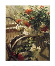 Sunlit Geraniums - Art Print by Marilyn Yanke | Movie Poster Prints from Posterazzi