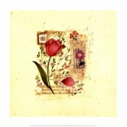 Flower Notes with Purple Tulip - Art Print by Audra Chaitram | Movie Poster Prints from Posterazzi