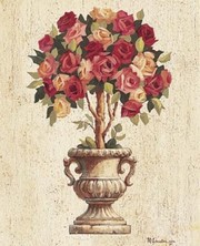 Pink And Red Rose Topiary - Art Print by Maxine Johnston | Movie Poster Prints from Posterazzi