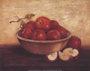 Apples In Wood Bowl - Art Print by Peggy Thatch Sibley | Movie Poster Prints from Posterazzi