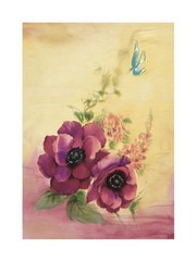 Blue Birds And Roses II - Art Print | Movie Poster Prints from Posterazzi