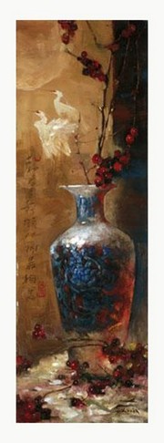 Oriental Vase With Berries - Art Print | Movie Poster Prints from Posterazzi
