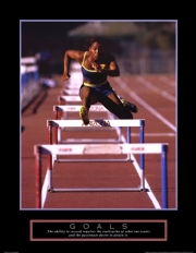 Goals - Runner Jumping Hurdles - Art Print | Movie Poster Prints from Posterazzi