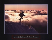 Challenge - Skier In Clouds - Art Print | Movie Poster Prints from Posterazzi