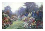 A Summer Garden - Art Print by Alfred De Breanski | Movie Poster Prints from Posterazzi