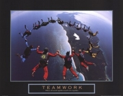 Teamwork-Skydivers II - Art Print | Movie Poster Prints from Posterazzi