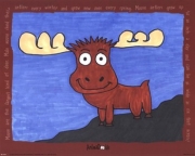 Animadoodle Animadoodle - Moose Size 8x10 10 x 8 Poster Print
