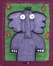 Animadoodle Animadoodle - Elephant Size 8x10 8 x 10 Poster Print