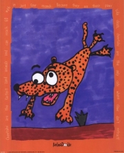 Animadoodle Cheetah 8 x 10 Poster Print