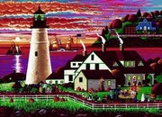 Fall Lighthouse - Art Print | Movie Poster Prints from Posterazzi