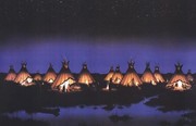 Night Fires - Art Print by Jeanne Rager | Movie Poster Prints from Posterazzi