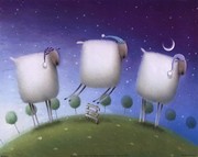 Insomniac Sheep - Art Print by Rob Scotton | Movie Poster Prints from Posterazzi