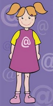 Girl With @ On Pink Dress - Art Print by Clara Almeida | Movie Poster Prints from Posterazzi